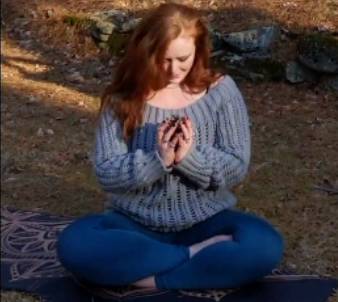Meditating in a relaxed, seated position